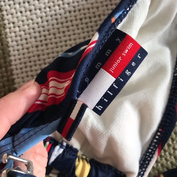 Vintage 2000’s Hilfiger Y2K Surfboard Print String Bikini Top - Picture 7 of 8